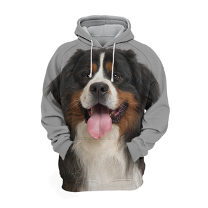 Unisex 3D Graphic Hoodies Animals Dogs Bernese Mountain Laugh