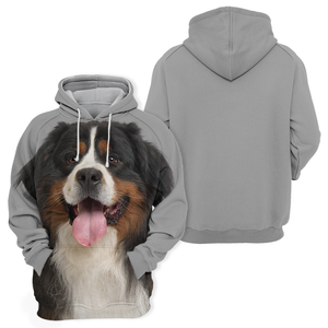 Unisex 3D Graphic Hoodies Animals Dogs Bernese Mountain Laugh