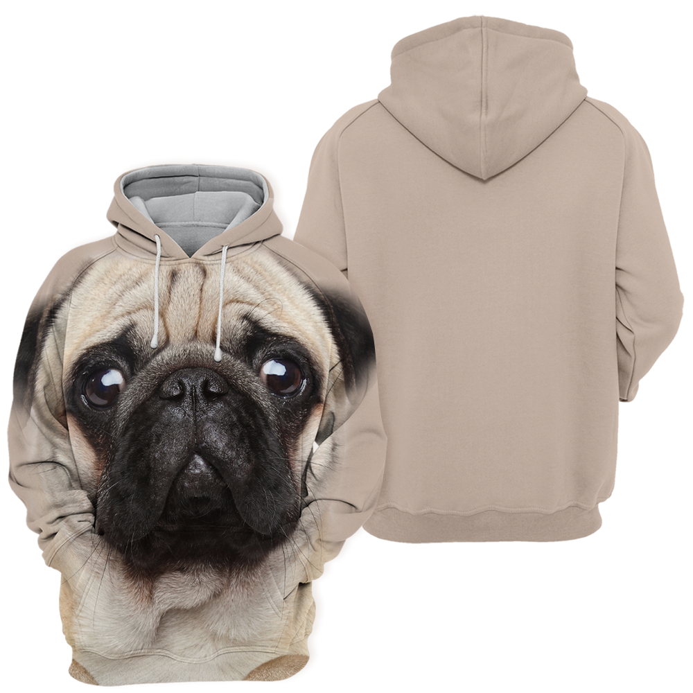 Unisex 3D Graphic Hoodies Animals Dogs Pug