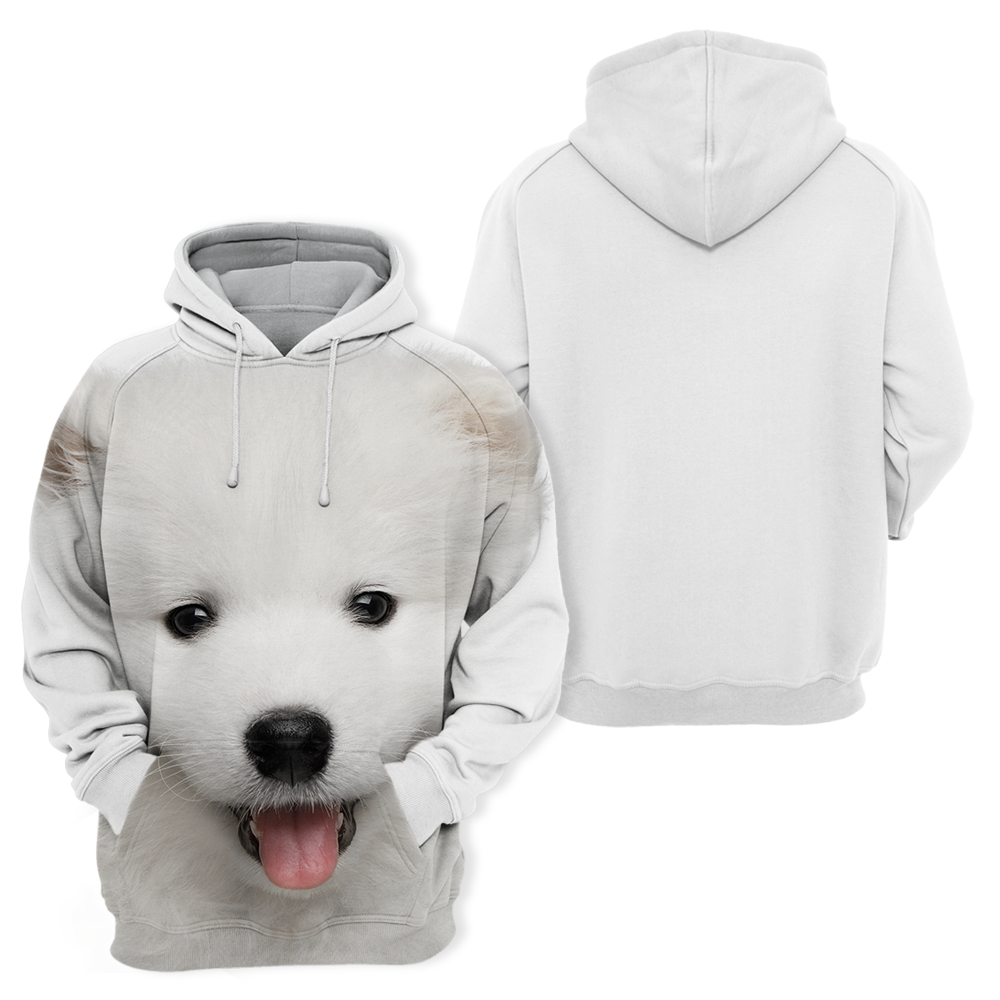 Unisex 3D Graphic Hoodies Animals Dogs Samoyed Puppy Smile