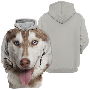 Unisex 3D Graphic Hoodies Animals Dogs Alaskan Husky Puppy