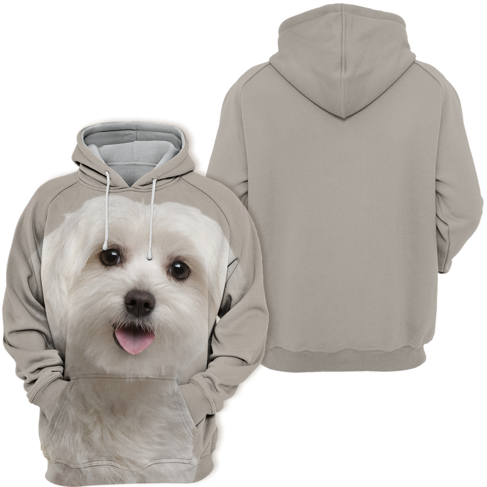 Unisex 3D Graphic Hoodies Animals Dogs Maltese Cute