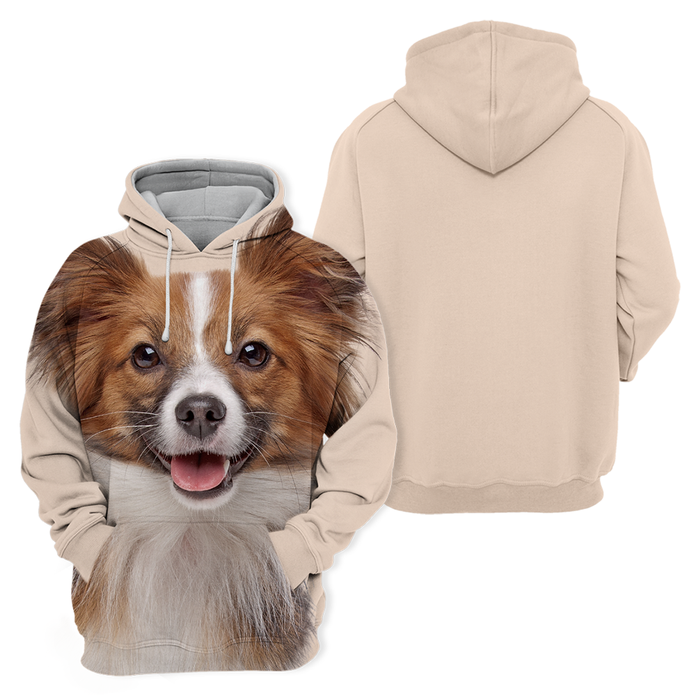 Unisex 3D Graphic Hoodies Animals Dogs Papillon Butterfly
