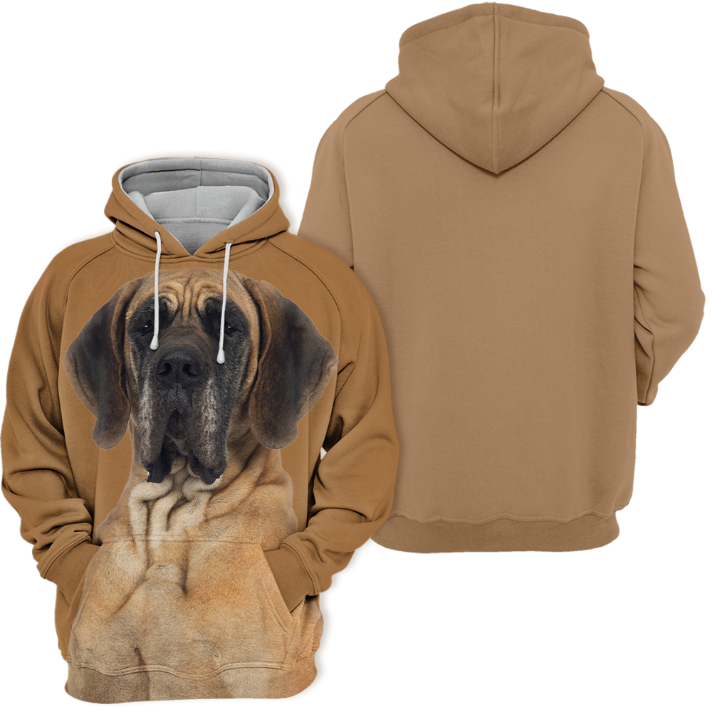 Unisex 3D Graphic Hoodies Animals Dogs Great Dane Brown Quiet