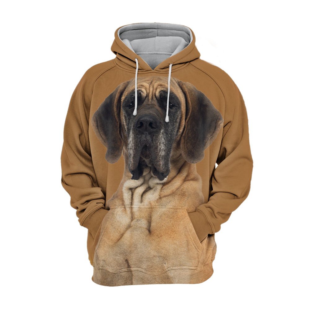 Unisex 3D Graphic Hoodies Animals Dogs Great Dane Brown Quiet