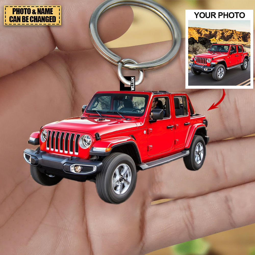 Personalized Off-Road Car Acrylic Keychain -- Custom Your Photo - OKBANDS