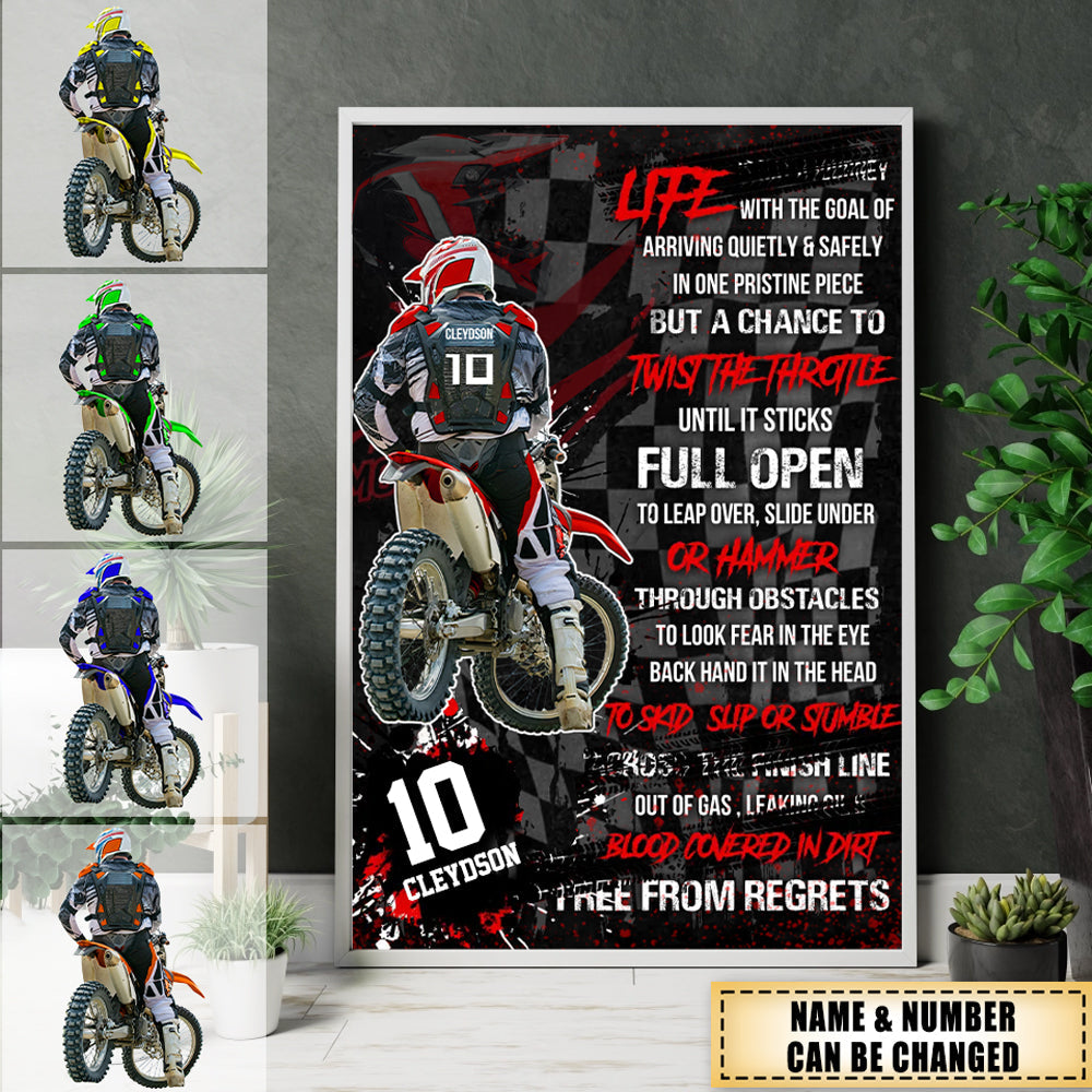 Mx Rider Poster Motocross Racer Vertical Personalized Poster - OKBANDS