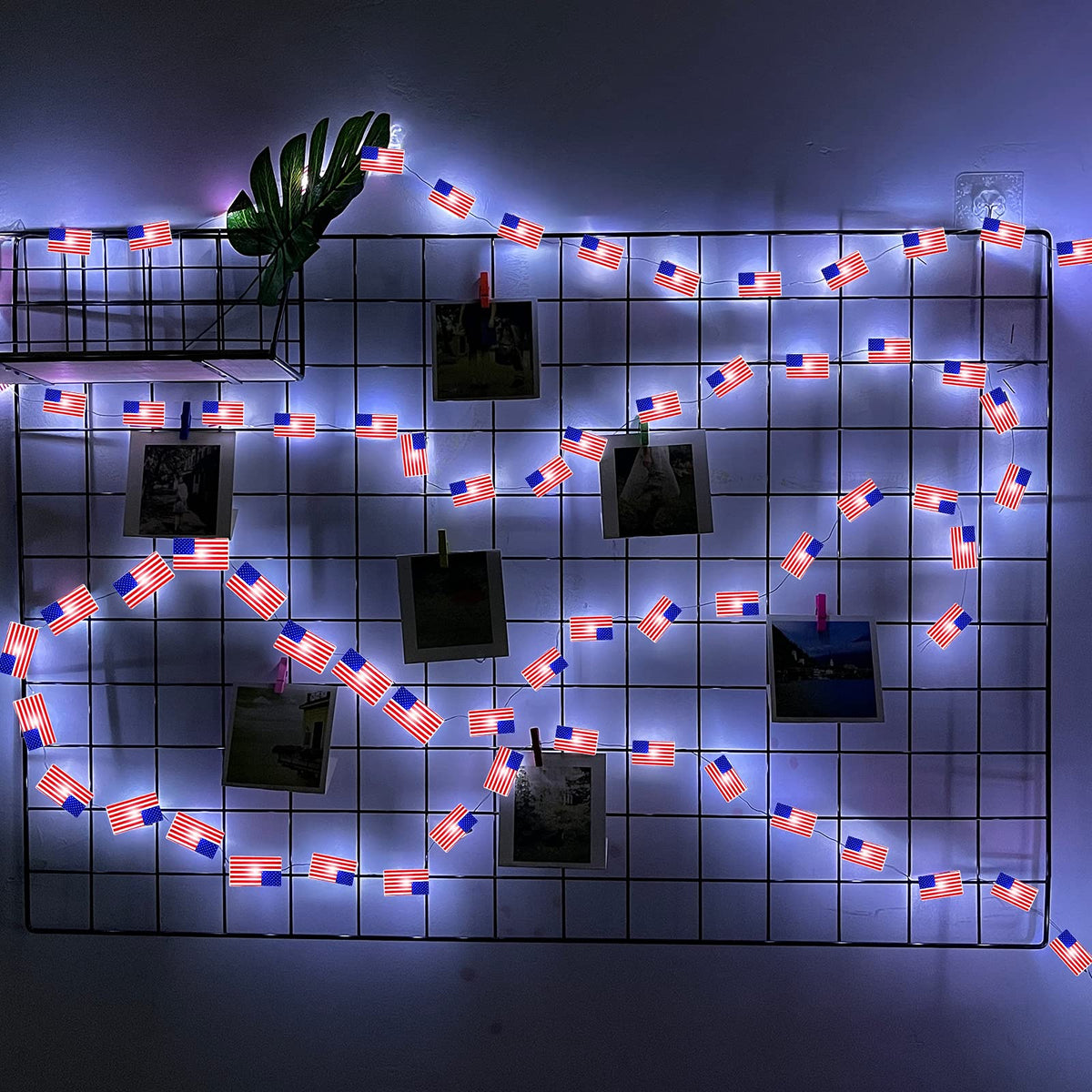 American Flag Lights String-30led/10 feet long