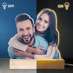 Life Is Better With You - Custom Photo Shaped 3D LED Light