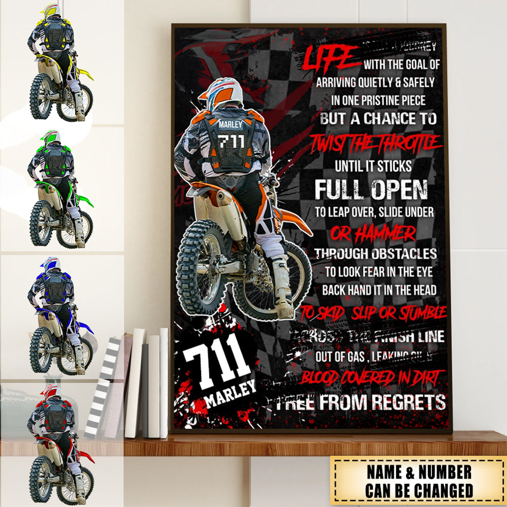 Mx Rider Poster Motocross Racer Vertical Personalized Poster - OKBANDS