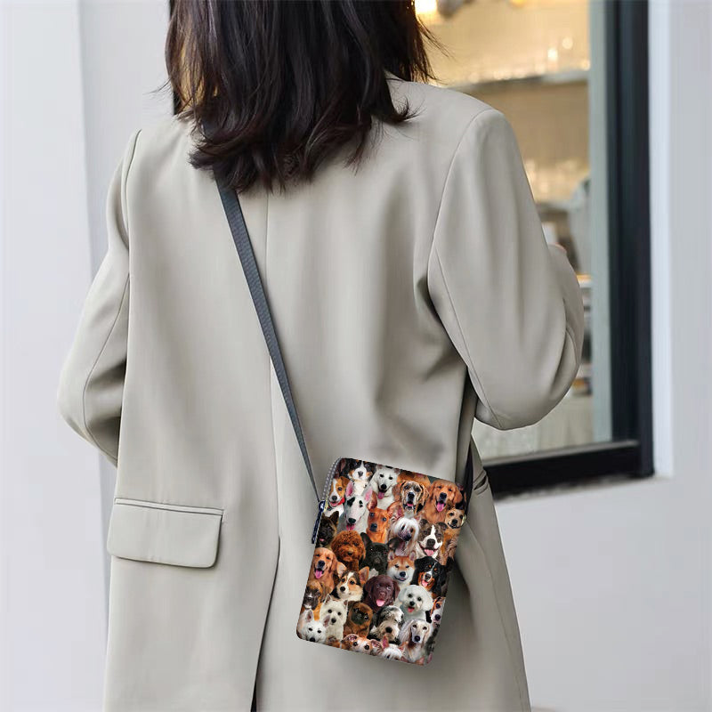 A Bunch Of Dogs01 Oxford Cloth Zipped Messenger Bag