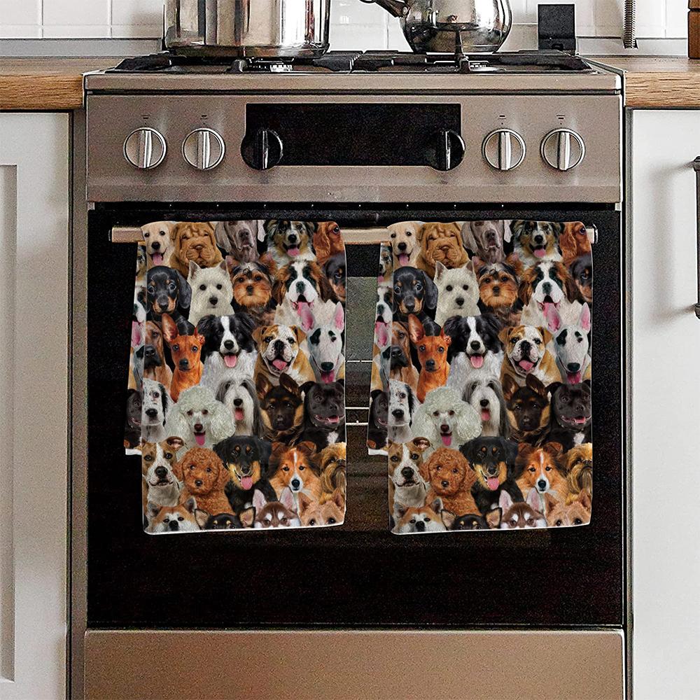 A Bunch Of Dogs 02 Kitchen Towel