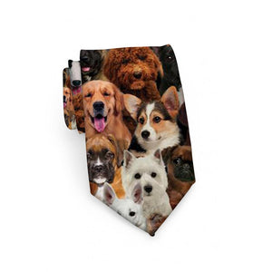 A Bunch Of Dogs Tie For Men/Great Gift Idea For Christmas