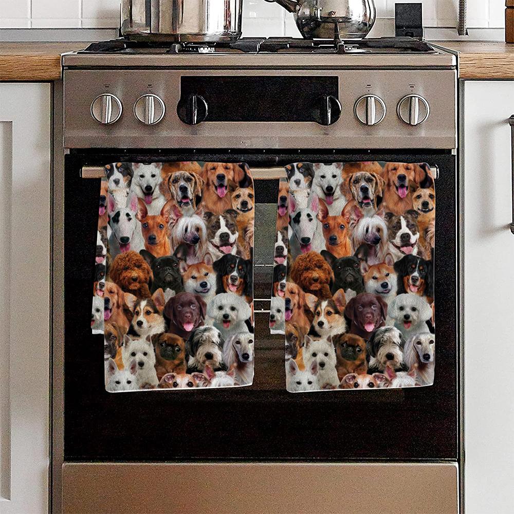 A Bunch Of Dogs Kitchen Towel