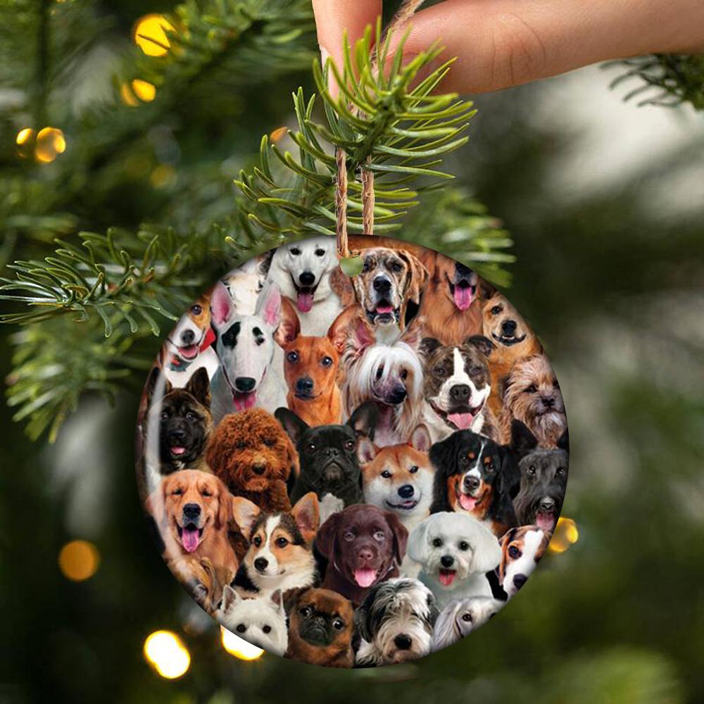 A Bunch Of Dogs01 Porcelain/Ceramic Ornament