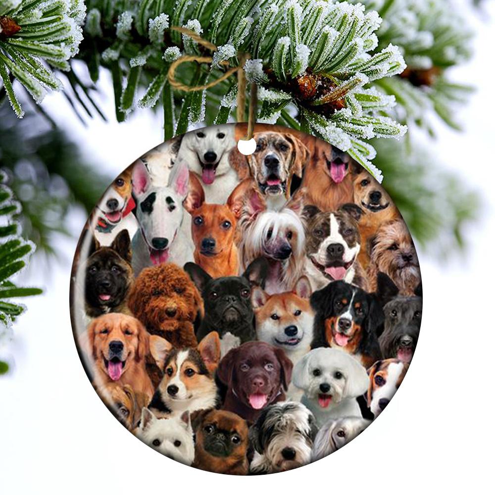A Bunch Of Dogs01 Porcelain/Ceramic Ornament