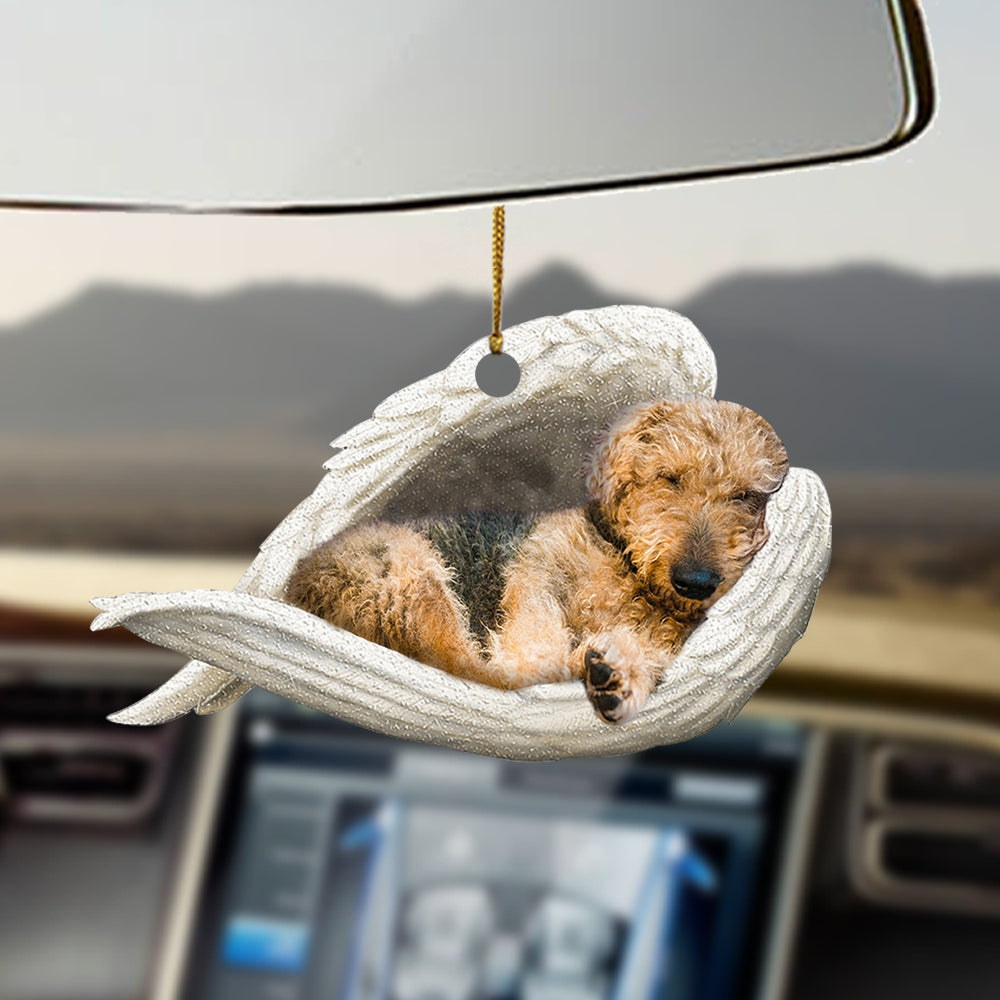 Airedale Terrier Sleeping Angel Ornament Sleeping Angel Car Hanging Ornament