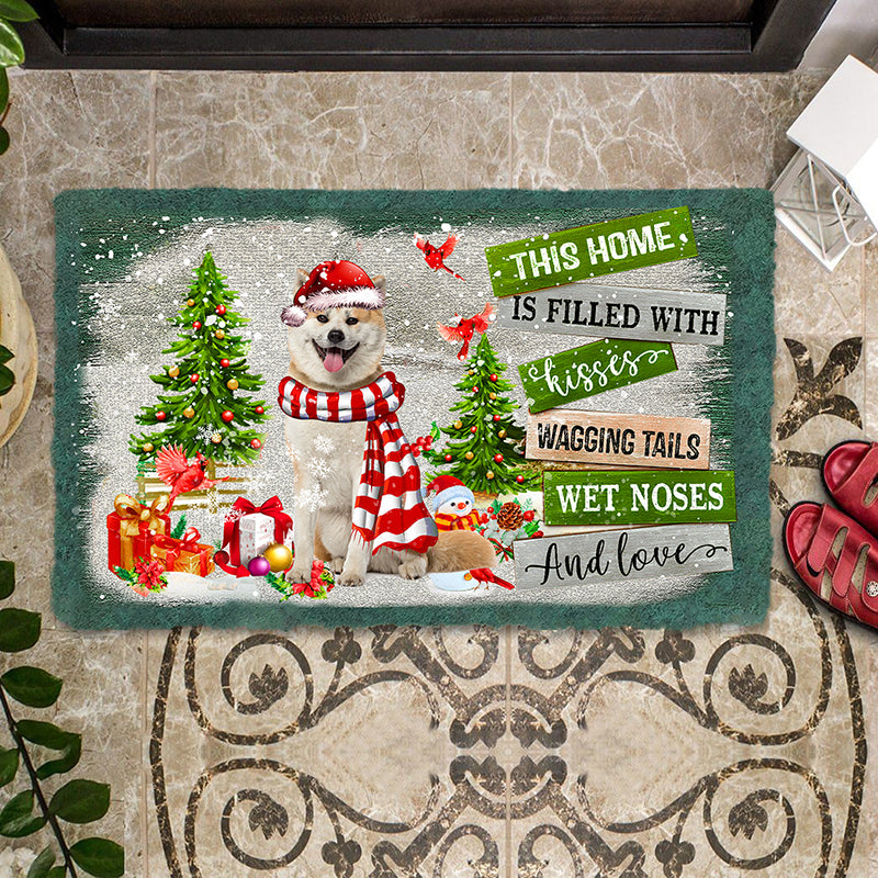 This Home Is Filled With Kisses/Akita Doormat