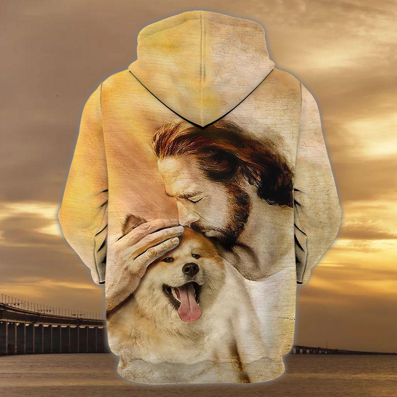 Akita Inu With God Unisex Hoodie