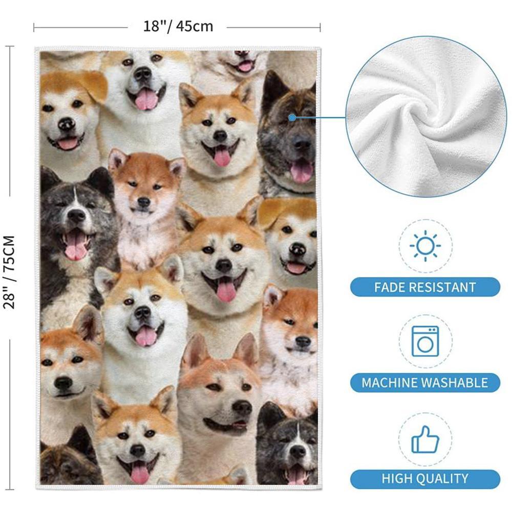 A Bunch Of Akita Inus Kitchen Towel