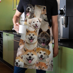A Bunch Of Akita Inus Apron/Great Gift Idea For Christmas