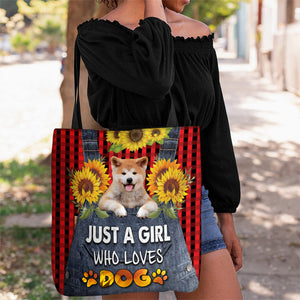 Akita Inu-Just A Girl Who Loves Dog Tote Bag