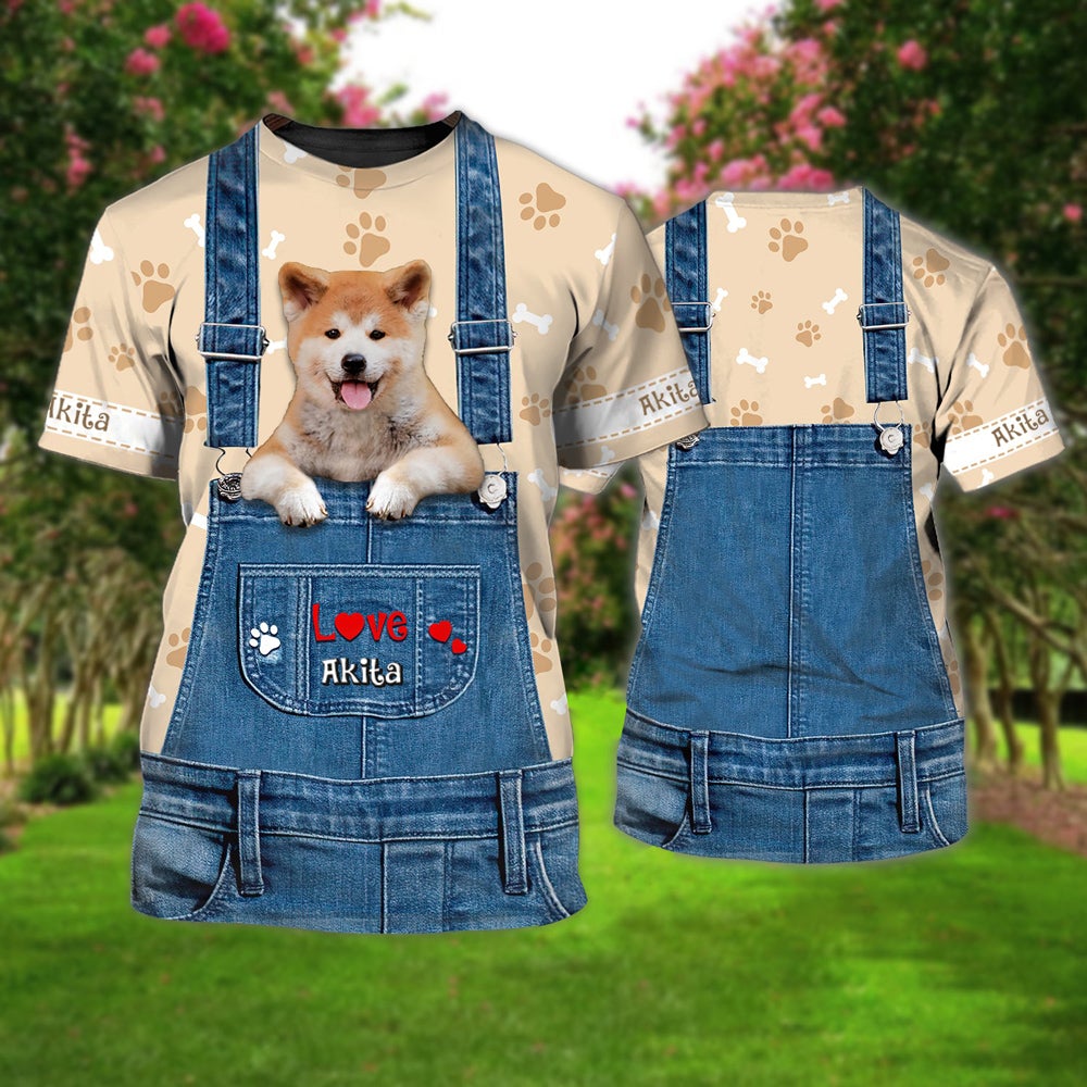 Love Akita Inu Cute Unisex T-shirt