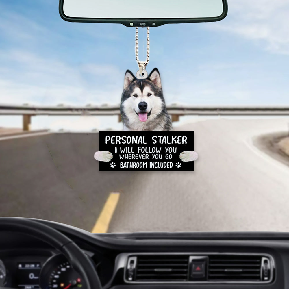 Alaskan Malamute  Personal Stalker Car Hanging Ornament