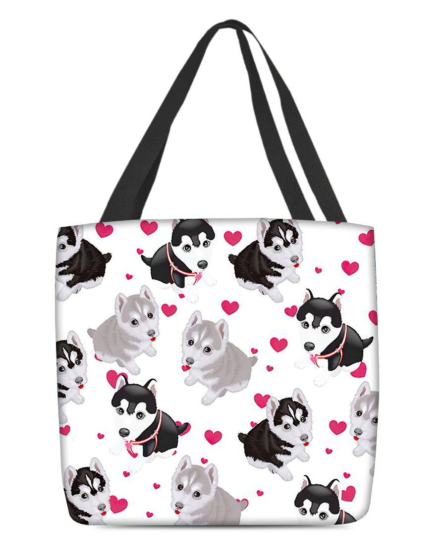 Cute Alaskan Malamute Tote Bag