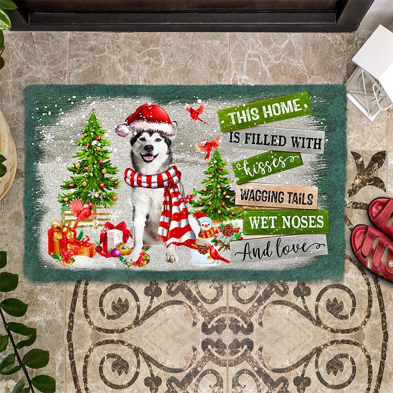 This Home Is Filled With Kisses/Alaskan Malamute Doormat