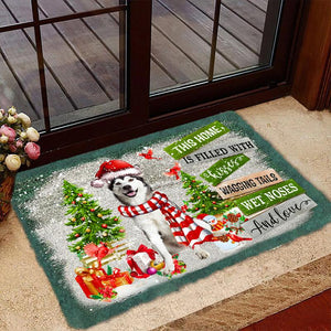 This Home Is Filled With Kisses/Alaskan Malamute Doormat
