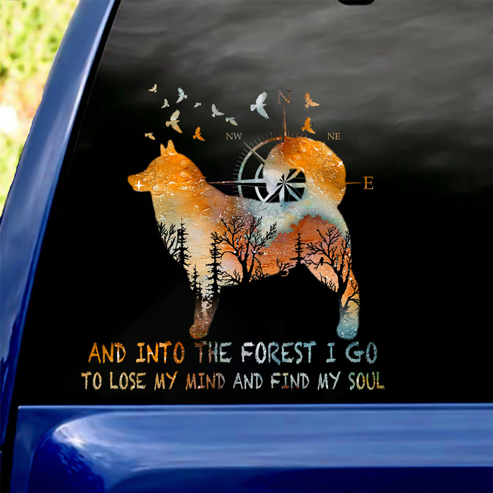 Alaskan Malamute Into The Forest I Go To Lose My Mind And Find My Soul Car/ Door/ Fridge/ Laptop Sticker V1