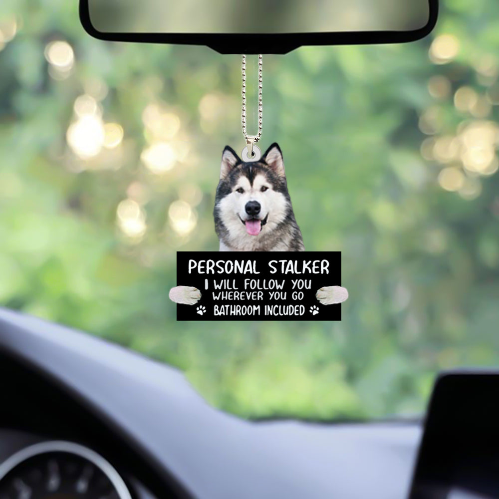 Alaskan Malamute  Personal Stalker Car Hanging Ornament