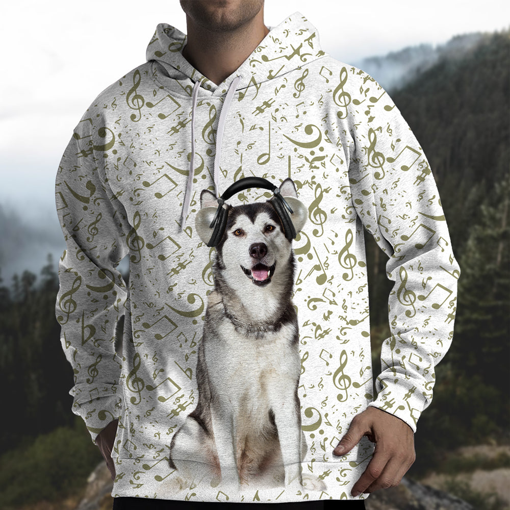 Great Music With Alaskan Malamute Unisex Hoodie