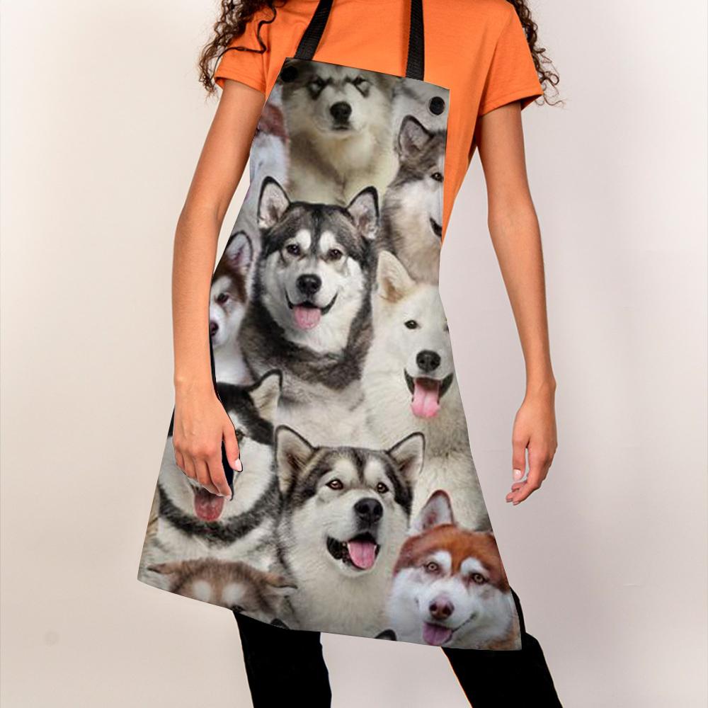 A Bunch Of Alaskan Malamutes Apron/Great Gift Idea For Christmas
