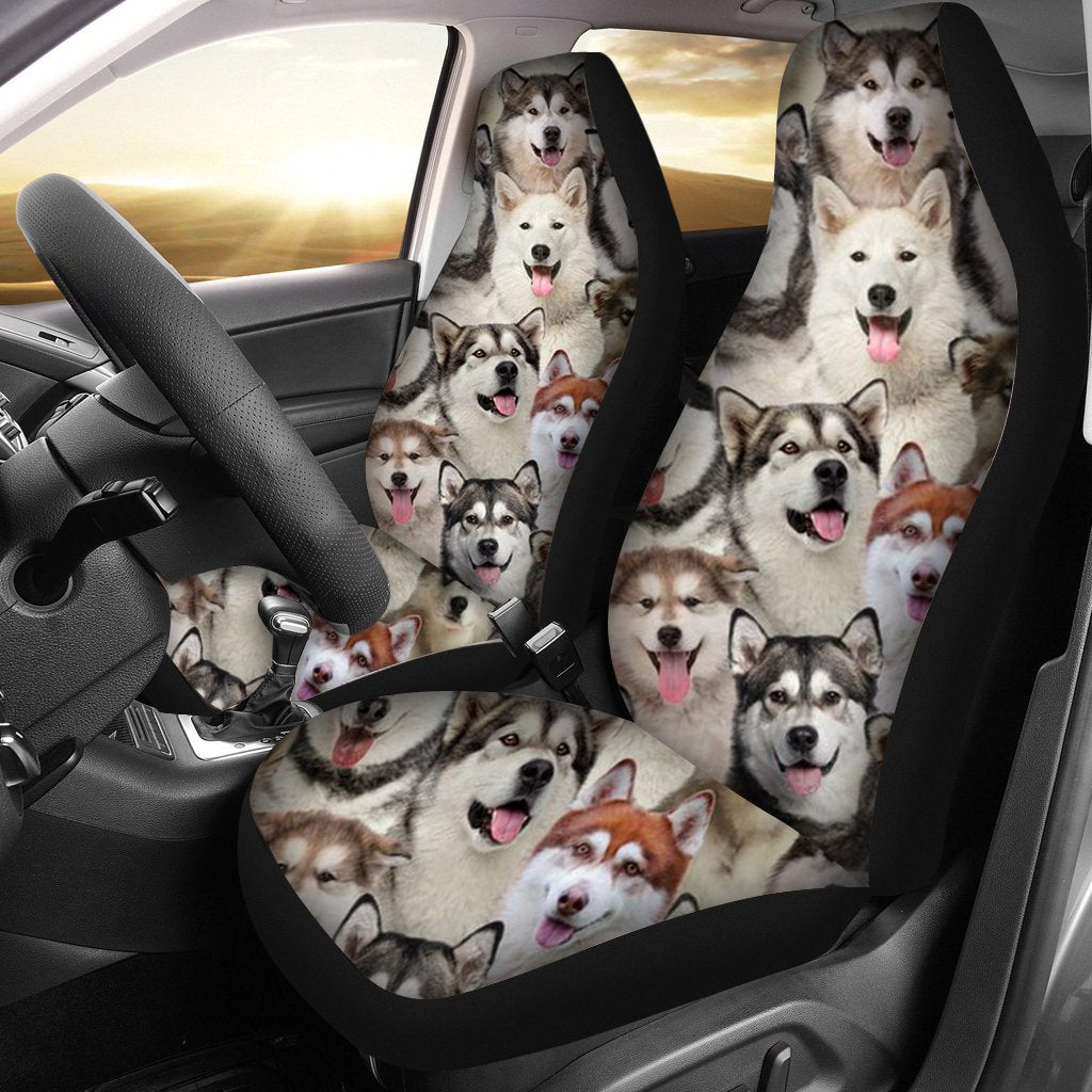 A Bunch Of Alaskan Malamutes Car Seat Cover