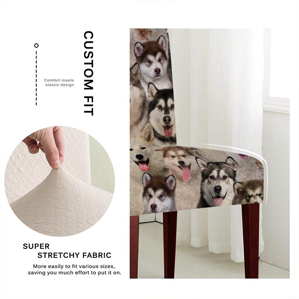 A Bunch Of Alaskan Malamutes Chair Cover/Great Gift Idea For Dog Lovers