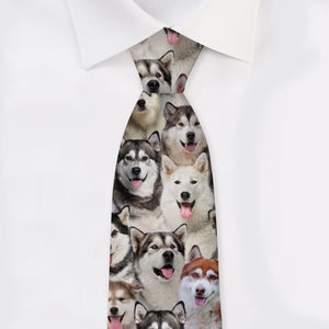 A Bunch Of Alaskan Malamutes Tie For Men/Great Gift Idea For Christmas