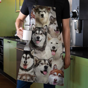 A Bunch Of Alaskan Malamutes Apron/Great Gift Idea For Christmas