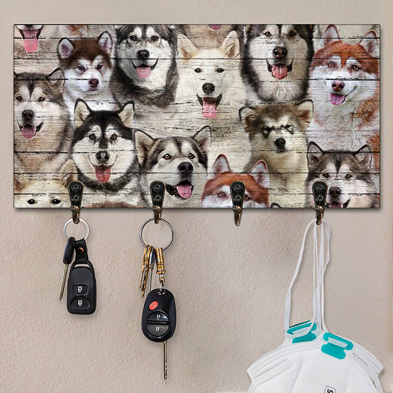 A Bunch Of Alaskan Malamutes Key Hanger