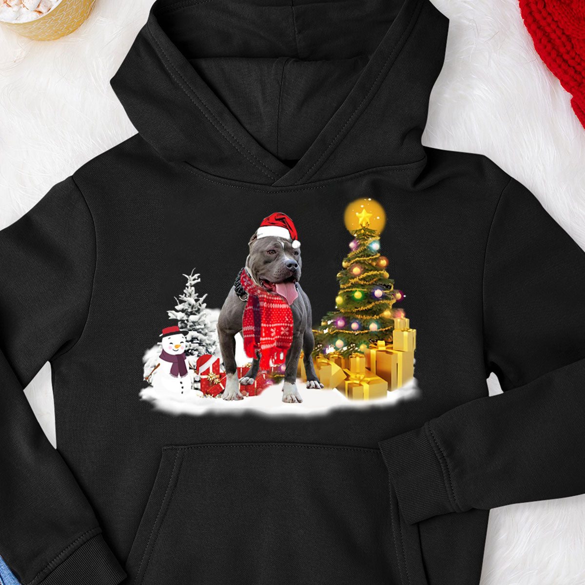 Unisex Merry Christmas American Bully Hoodie