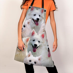 A Bunch Of American Eskimos Apron/Great Gift Idea For Christmas