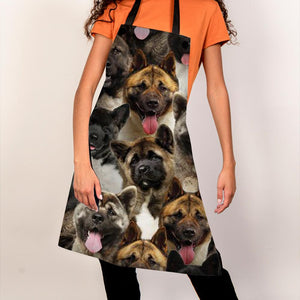 A Bunch Of American Akitas Apron/Great Gift Idea For Christmas