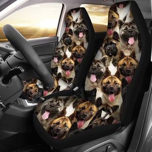 A Bunch Of American Akitas Car Seat Cover