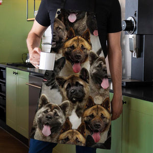 A Bunch Of American Akitas Apron/Great Gift Idea For Christmas