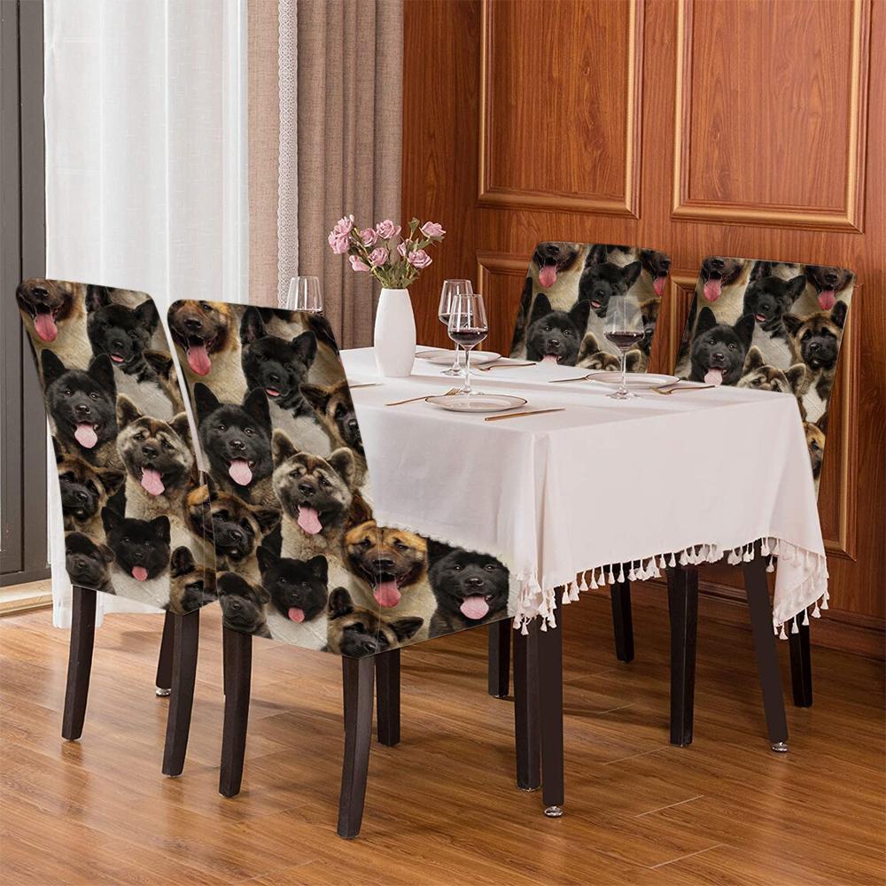 A Bunch Of American Akitas Chair Cover/Great Gift Idea For Dog Lovers