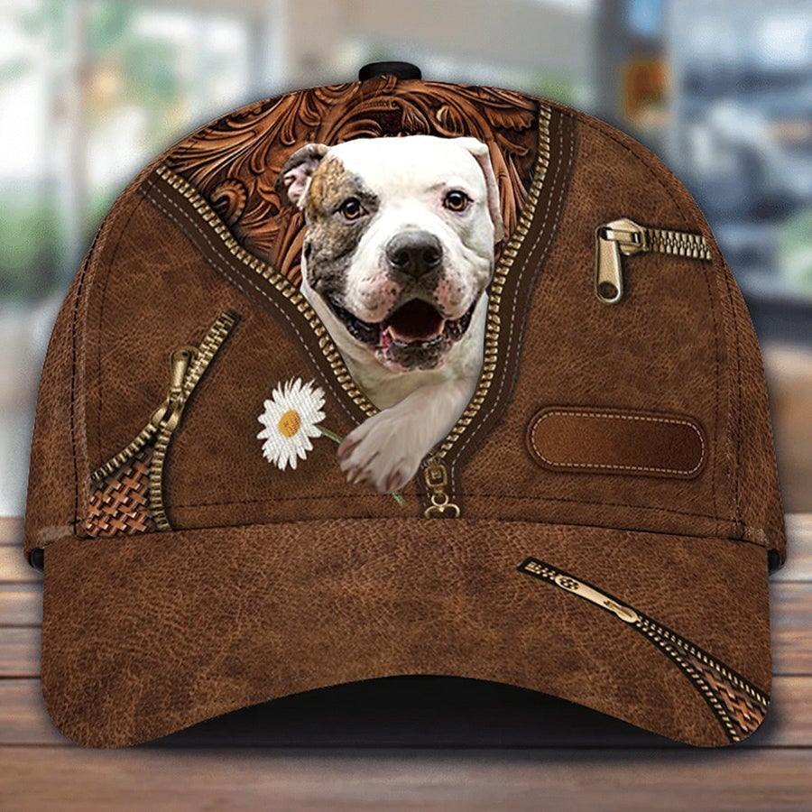 American Bulldog Holding Daisy Unisex Cap