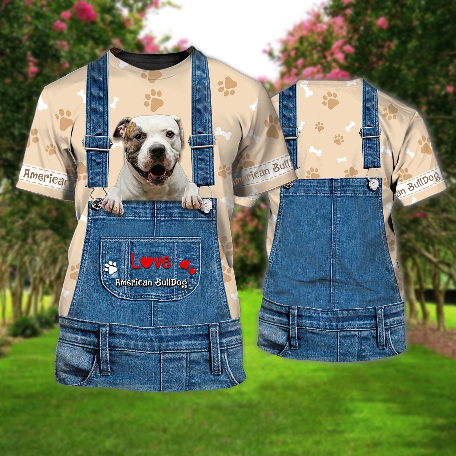 Love American BullDog Cute Unisex T-shirt