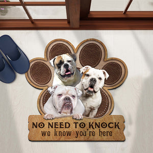 American Bulldogs No Need To Knock We Know You're Here Custom Doormat