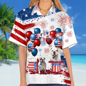 American Bulldog Independence Day Hawaiian Shirt